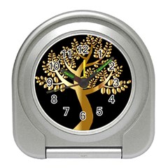 Abstract Art Floral Forest Travel Alarm Clocks by Simbadda