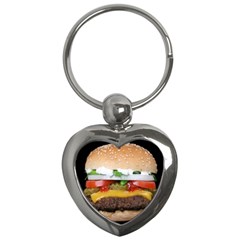 Abstract Barbeque Bbq Beauty Beef Key Chains (heart)  by Simbadda