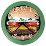 Abstract Barbeque Bbq Beauty Beef Color Wall Clocks Front