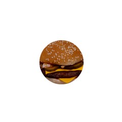 Cheeseburger On Sesame Seed Bun 1  Mini Buttons by Simbadda