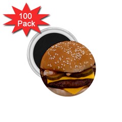 Cheeseburger On Sesame Seed Bun 1 75  Magnets (100 Pack)  by Simbadda