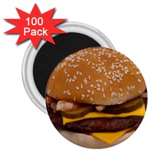 Cheeseburger On Sesame Seed Bun 2 25  Magnets (100 Pack)  by Simbadda