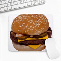 Cheeseburger On Sesame Seed Bun Large Mousepads by Simbadda