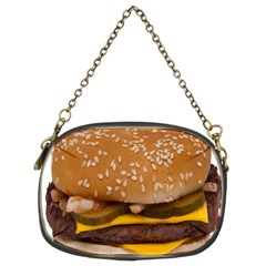 Cheeseburger On Sesame Seed Bun Chain Purses (two Sides)  by Simbadda