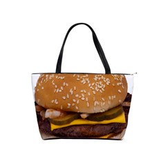 Cheeseburger On Sesame Seed Bun Shoulder Handbags by Simbadda