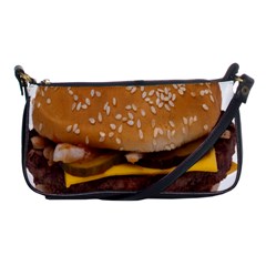 Cheeseburger On Sesame Seed Bun Shoulder Clutch Bags by Simbadda