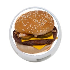 Cheeseburger On Sesame Seed Bun 4-port Usb Hub (one Side) by Simbadda