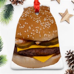 Cheeseburger On Sesame Seed Bun Bell Ornament (two Sides) by Simbadda