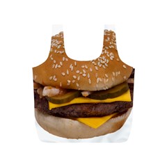 Cheeseburger On Sesame Seed Bun Full Print Recycle Bags (s)  by Simbadda