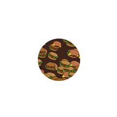 A Fun Cartoon Cheese Burger Tiling Pattern 1  Mini Buttons by Simbadda