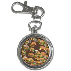 A Fun Cartoon Cheese Burger Tiling Pattern Key Chain Watches by Simbadda