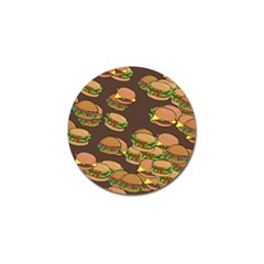 A Fun Cartoon Cheese Burger Tiling Pattern Golf Ball Marker by Simbadda