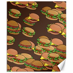 A Fun Cartoon Cheese Burger Tiling Pattern Canvas 8  X 10  by Simbadda