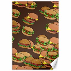 A Fun Cartoon Cheese Burger Tiling Pattern Canvas 20  X 30   by Simbadda