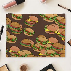 A Fun Cartoon Cheese Burger Tiling Pattern Cosmetic Bag (xl) by Simbadda