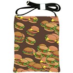 A Fun Cartoon Cheese Burger Tiling Pattern Shoulder Sling Bags Front