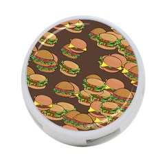 A Fun Cartoon Cheese Burger Tiling Pattern 4-port Usb Hub (one Side) by Simbadda