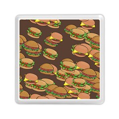 A Fun Cartoon Cheese Burger Tiling Pattern Memory Card Reader (square)  by Simbadda