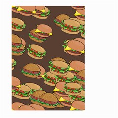 A Fun Cartoon Cheese Burger Tiling Pattern Large Garden Flag (two Sides) by Simbadda