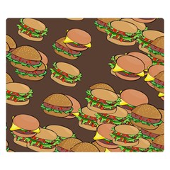 A Fun Cartoon Cheese Burger Tiling Pattern Double Sided Flano Blanket (small)  by Simbadda