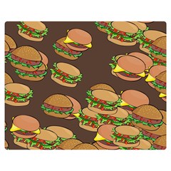 A Fun Cartoon Cheese Burger Tiling Pattern Double Sided Flano Blanket (medium)  by Simbadda