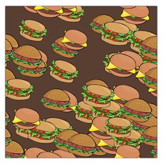 A Fun Cartoon Cheese Burger Tiling Pattern Large Satin Scarf (square) by Simbadda