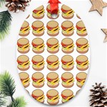 Hamburger Pattern Ornament (Oval) Front