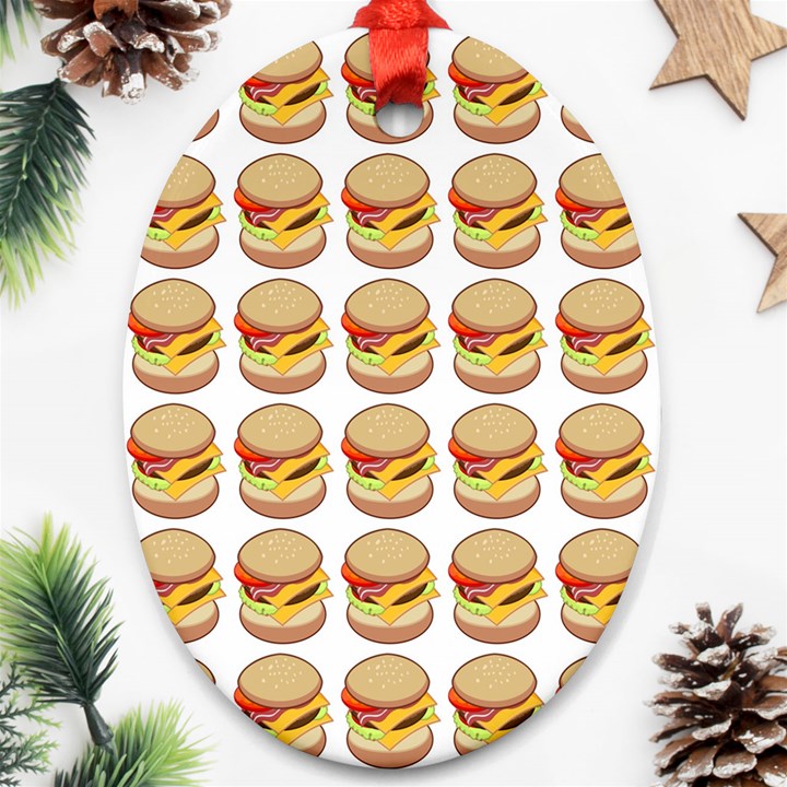 Hamburger Pattern Ornament (Oval)