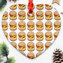 Hamburger Pattern Ornament (Heart)