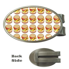 Hamburger Pattern Money Clips (oval)  by Simbadda