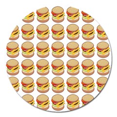 Hamburger Pattern Magnet 5  (Round)