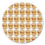 Hamburger Pattern Magnet 5  (Round) Front