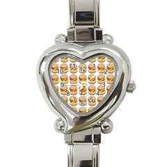 Hamburger Pattern Heart Italian Charm Watch