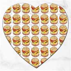 Hamburger Pattern Jigsaw Puzzle (Heart)