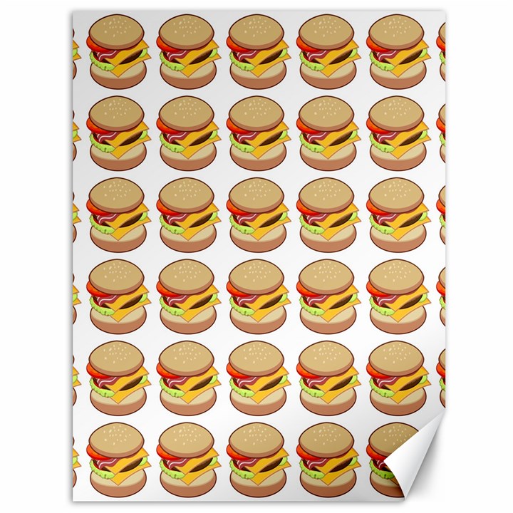 Hamburger Pattern Canvas 36  x 48  