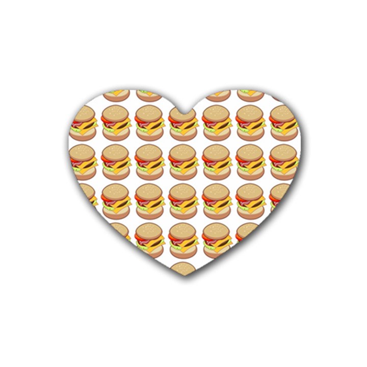 Hamburger Pattern Heart Coaster (4 pack) 