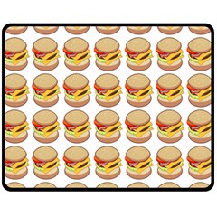 Hamburger Pattern Fleece Blanket (Medium) 