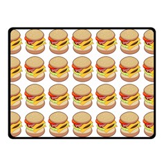 Hamburger Pattern Fleece Blanket (Small)