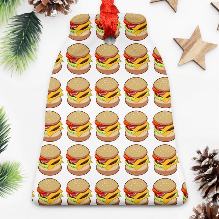 Hamburger Pattern Bell Ornament (Two Sides)