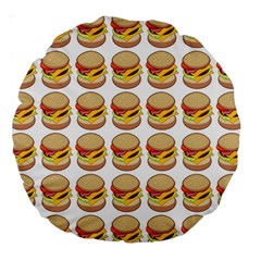 Hamburger Pattern Large 18  Premium Round Cushions