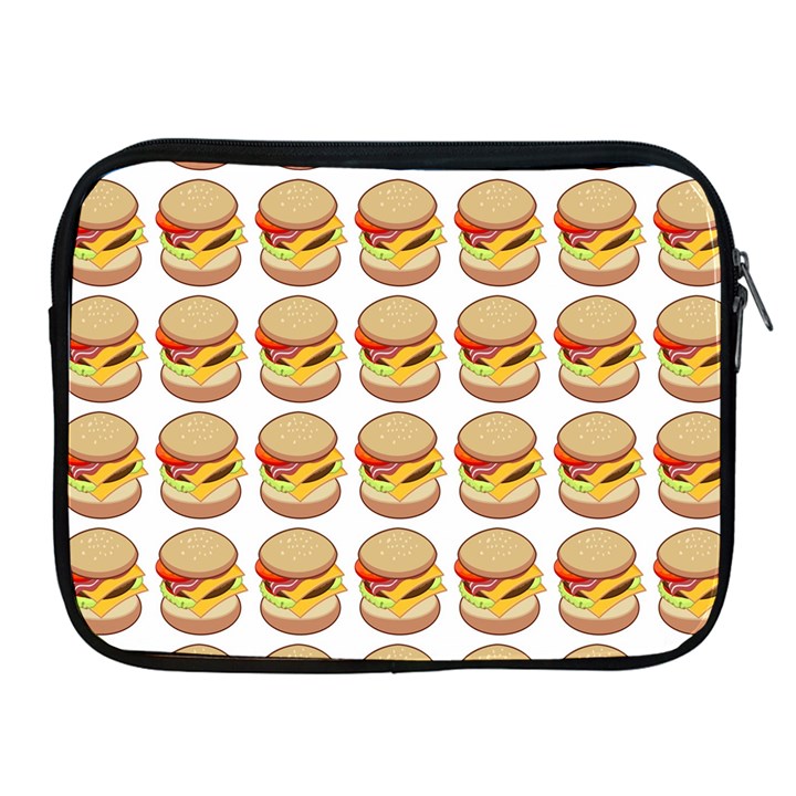 Hamburger Pattern Apple iPad 2/3/4 Zipper Cases