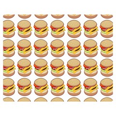 Hamburger Pattern Double Sided Flano Blanket (medium)  by Simbadda