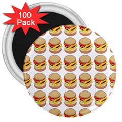 Hamburger Pattern 3  Magnets (100 Pack) by Simbadda