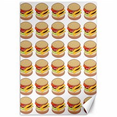 Hamburger Pattern Canvas 20  X 30   by Simbadda