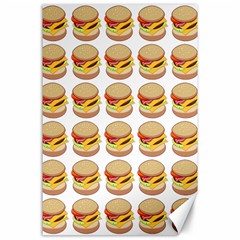 Hamburger Pattern Canvas 24  X 36  by Simbadda