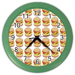 Hamburger Pattern Color Wall Clocks by Simbadda