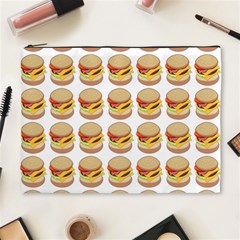 Hamburger Pattern Cosmetic Bag (xl) by Simbadda