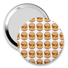 Hamburger Pattern 3  Handbag Mirrors by Simbadda