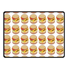 Hamburger Pattern Double Sided Fleece Blanket (small)  by Simbadda