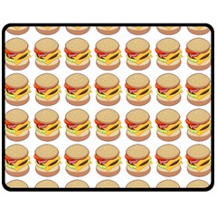 Hamburger Pattern Double Sided Fleece Blanket (medium)  by Simbadda